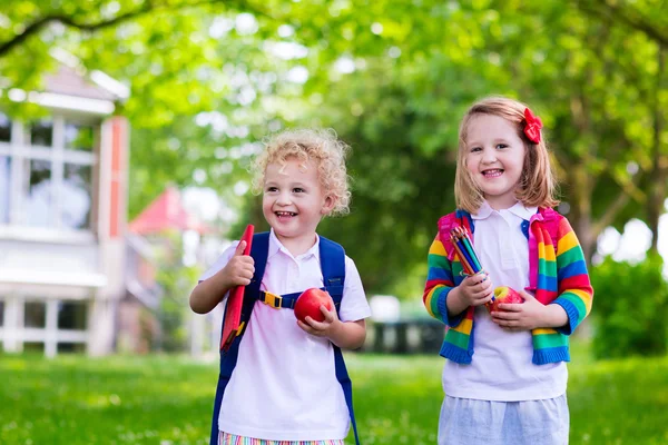 Kids on first school day — Stock Photo, Image