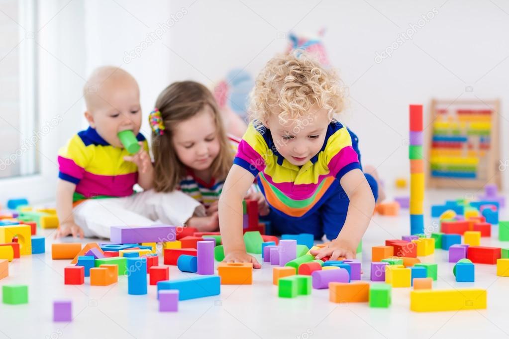 playing blocks