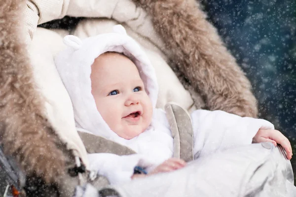 Little baby in stroller — Stock Photo, Image