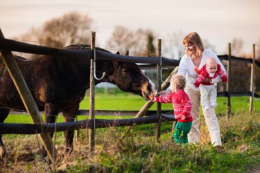 At besleyen çocuklu aile
