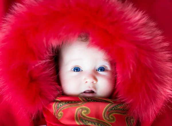 Baby in a winter jacket — Stock Photo, Image