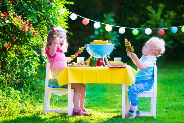 Garden grill party for kids — Stock Photo, Image
