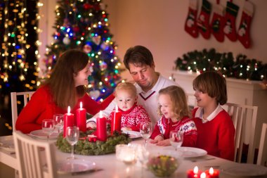 Noel yemeği evde zevk aile