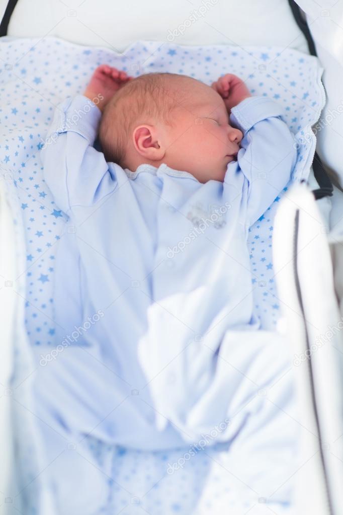 newborn baby in stroller