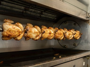 Tavuklar kümeste kızarmak için daireler çiziyor.