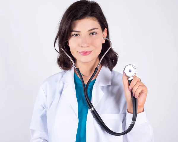 Médico Feliz Para Cuidar Pessoas Doentes — Fotografia de Stock