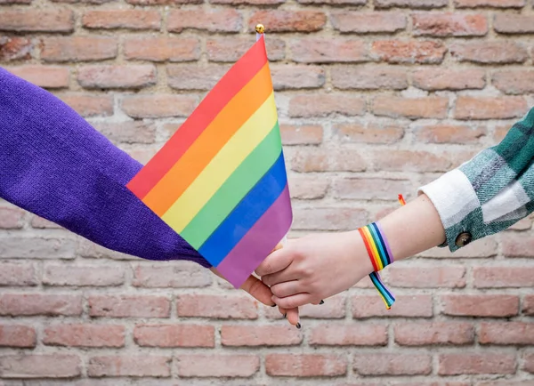 Kvinna Händer Lgbt Konceptet — Stockfoto