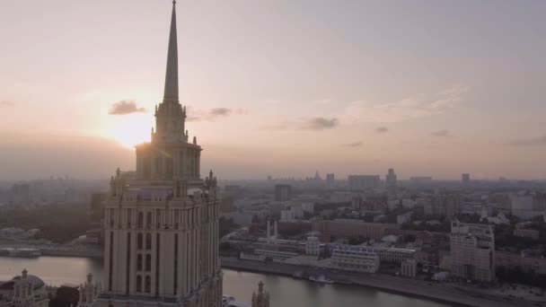 Hotel Ucraina e terrapieno — Video Stock