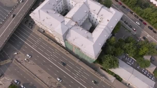 Кримський міст Повітряний вид на автомобільний транспорт — стокове відео