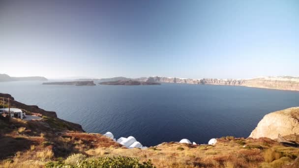 Caldera wyspy Santorini, Grecja, — Wideo stockowe