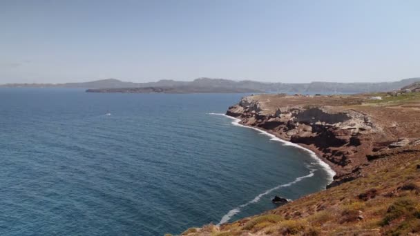 Остров Санторини, Греция, Кальдера — стоковое видео