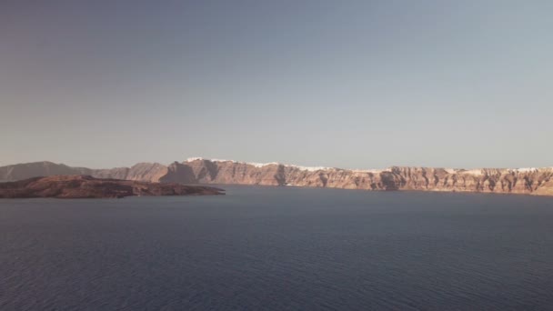 Het eiland Santorini, Griekenland, Caldera — Stockvideo