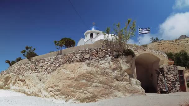 Bostadshus på ön Santorini — Stockvideo