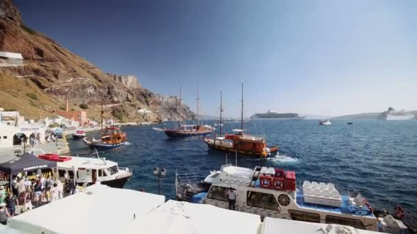 Porto de Santorini — Vídeo de Stock