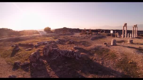 Hierapolis-Theater, Pamukkale, Denizli. Truthahn — Stockvideo