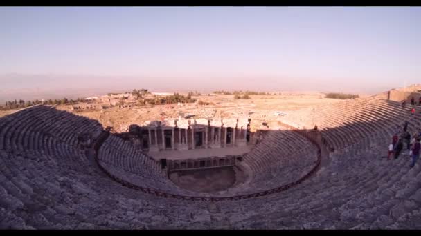 Hierapolis-Theater, Pamukkale, Denizli. Truthahn — Stockvideo