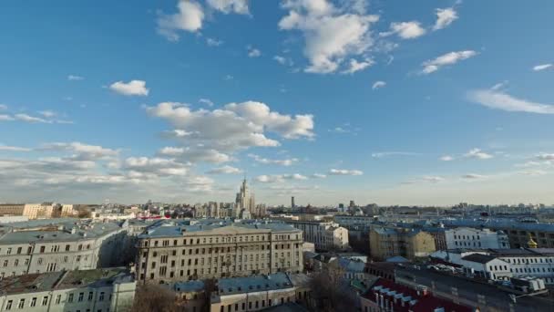 Vista de Moscou do telhado no centro — Vídeo de Stock