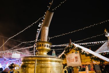 Rusya, Moskova - 15 Ocak 2016: Kırmızı kare Rusya Noel Kutlamaları