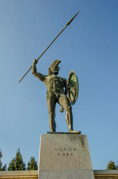 Цар Леонід у Фермопілах, Греція — стокове фото