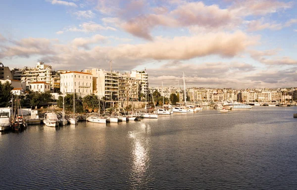 Vista Panorámica Psalimani Marina Zeas Pireo Grecia — Foto de Stock