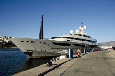 Luxury yacht at marina,Greece