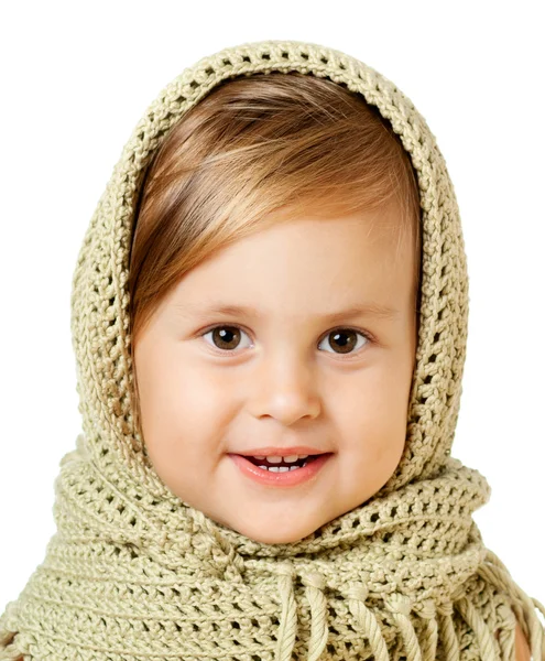 Cute child in knitted hat — Stock Photo, Image