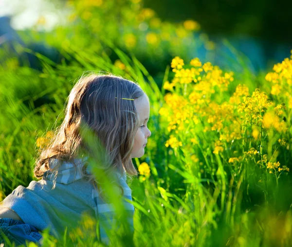 Lindo niño en el campo —  Fotos de Stock