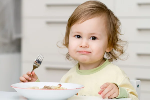 Little baby eating — Stock Photo, Image