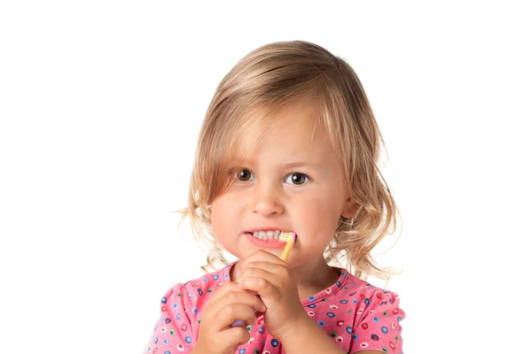 Child with brush — Stock Photo, Image