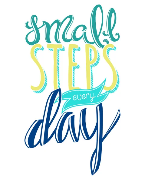 Jeden Tag kleine Schritte — Stockvektor