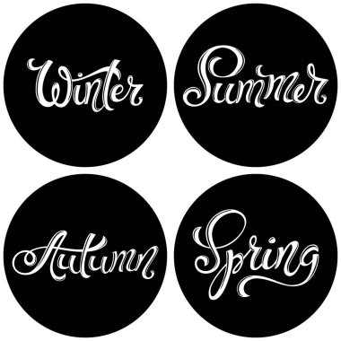 Dört mevsim ayarlayın. Bahar yaz sonbahar kış.