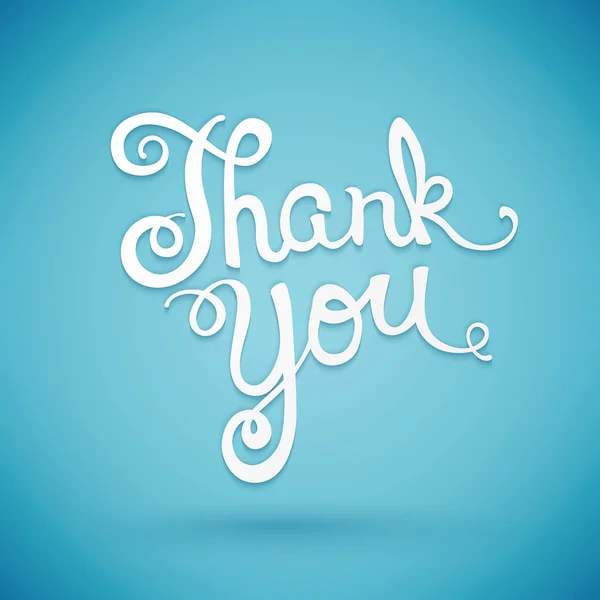 Thank you hand lettering — Stock Vector