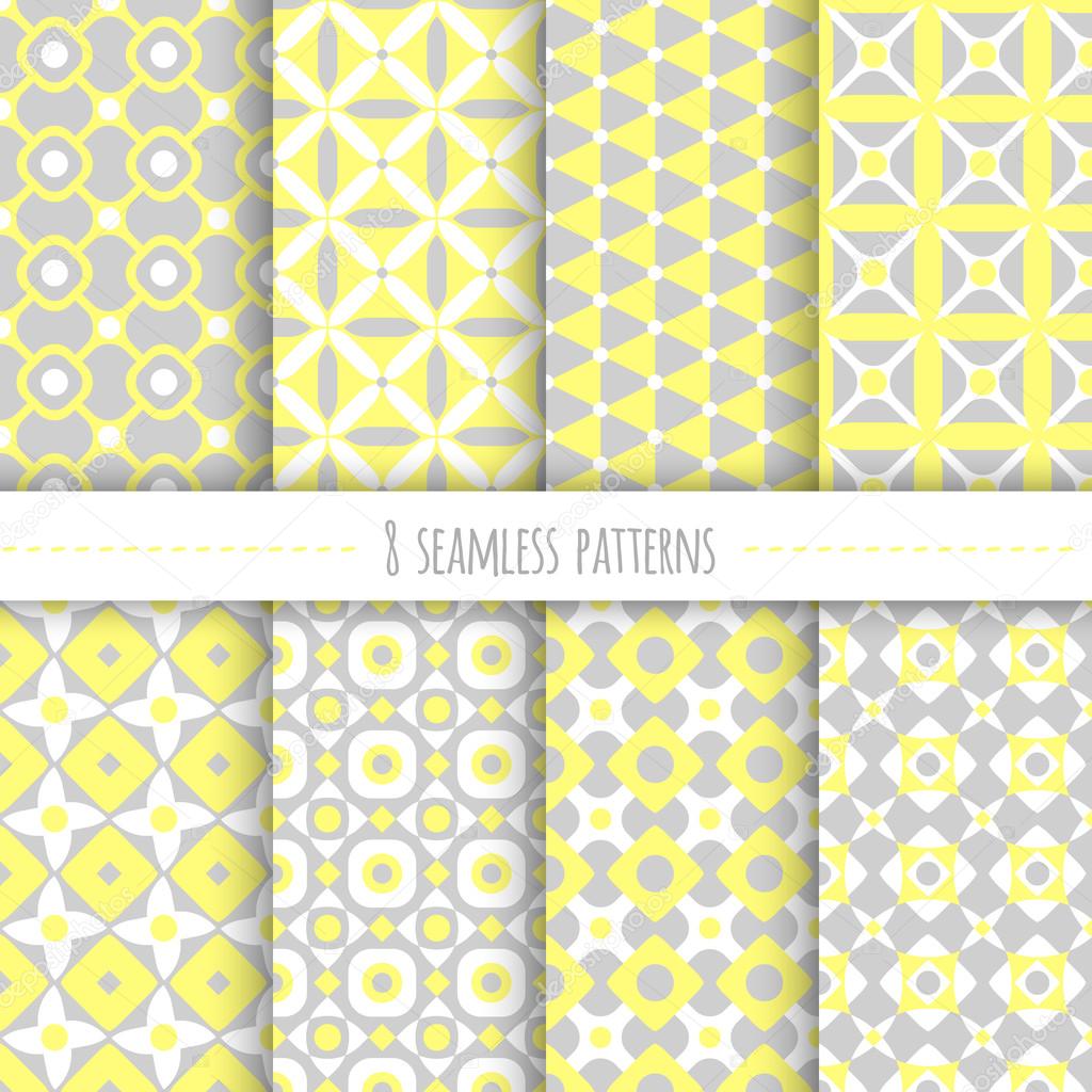 Set of seamless geometric patterns