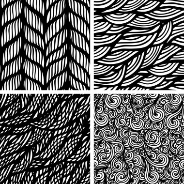set van vier naadloze patronen