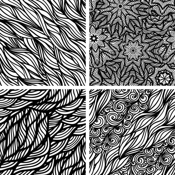 set van vier naadloze patronen