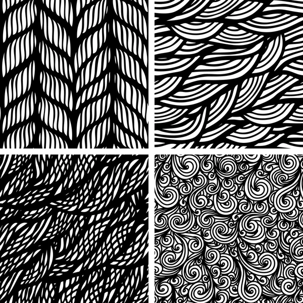 set van vier naadloze patronen