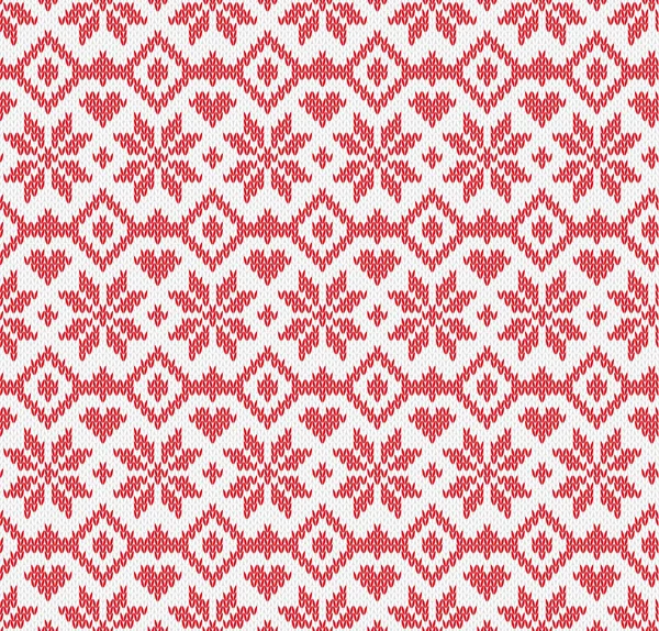 Knitted seamless pattern — Stock Vector