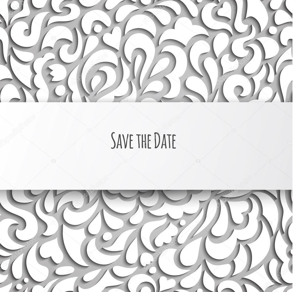 Beautiful floral invitation card