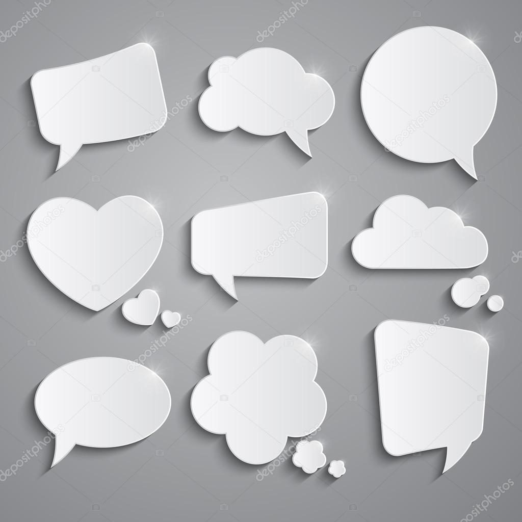 Set of speech bubbles