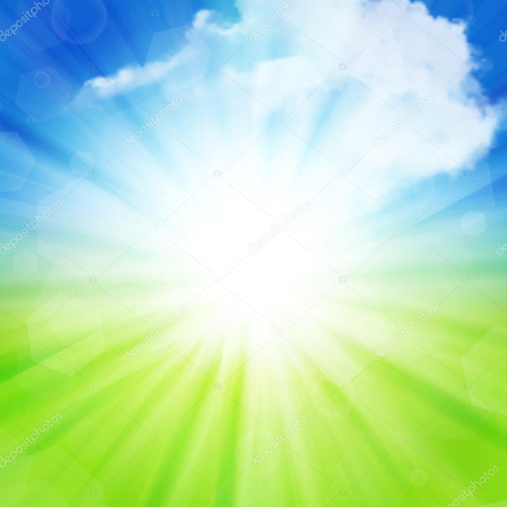 Sunny summer background, vector