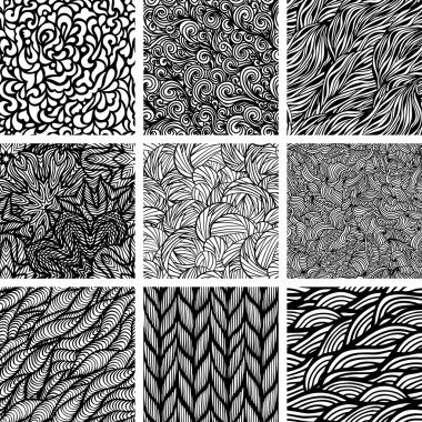 dokuz Dikişsiz desen seti