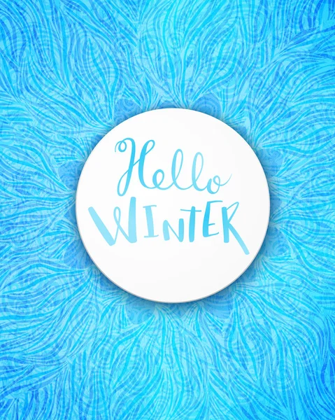 Etiqueta Hola invierno — Vector de stock