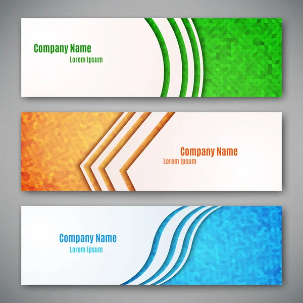 Set of three banners — Stock Vector