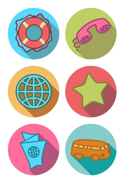 Round icons bright — Stock Vector