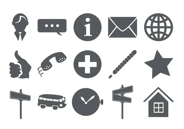 Set di icone da viaggio grigio — Vettoriale Stock