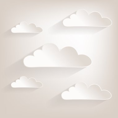 Gölge düz bulut simgesiyle