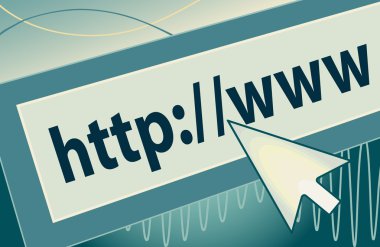 İmleç simgesi olan Internet adresi