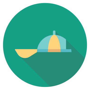 Yuvarlak düz renkle simge gölge seyahat