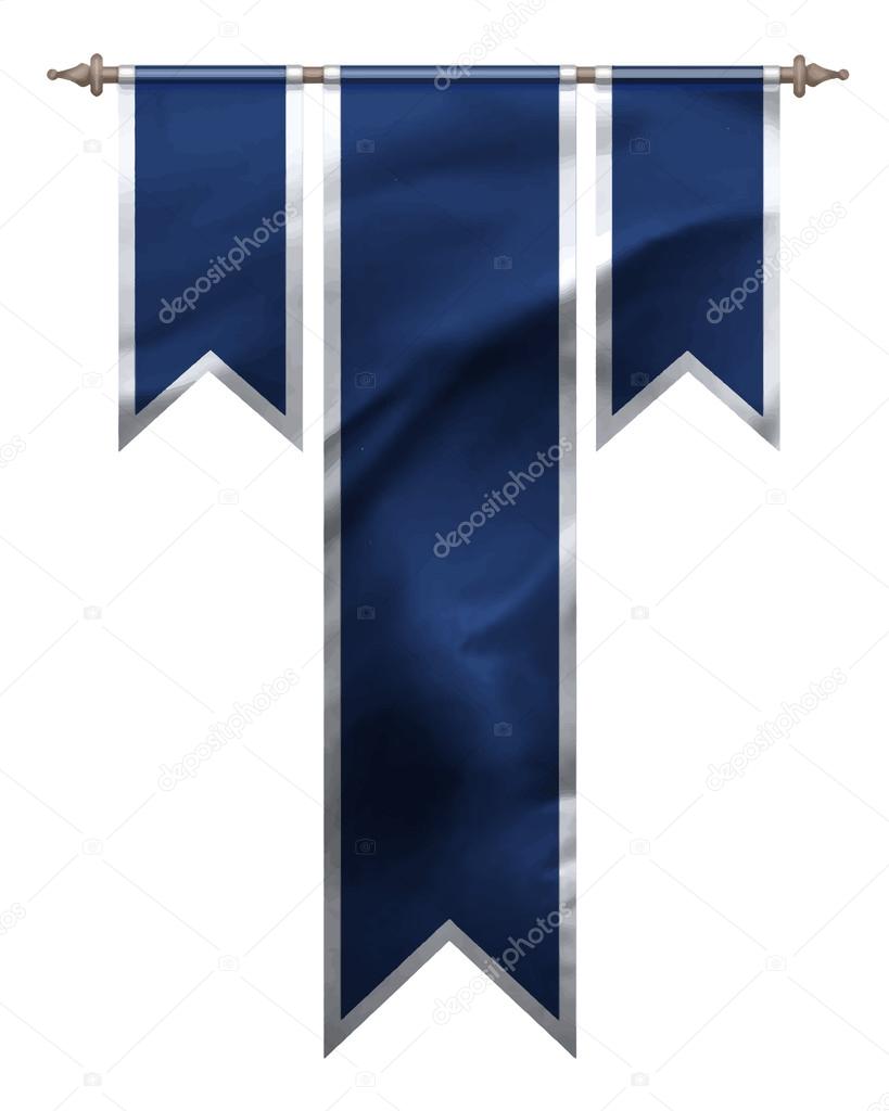 Blue triple flag