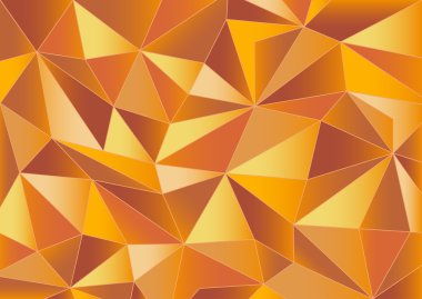 Abstract orange triangles 3d background clipart